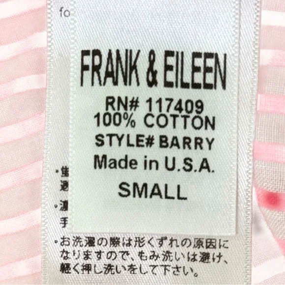 Frank & Eileen Barry Shirt Red White Stripe